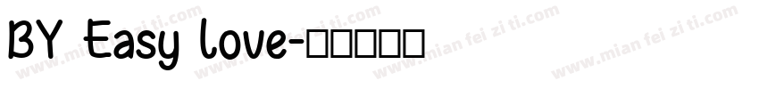 BY Easy love字体转换